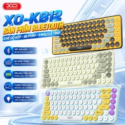 Bàn Phím Không Dây XO KB12 – Chế Độ Kép Bluetooth 2.4G, 86 Phím Đa Sắc, Gõ Êm Ái | XO KB12 5