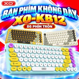 Bàn Phím Không Dây XO KB12 – Chế Độ Kép Bluetooth 2.4G, 86 Phím Đa Sắc, Gõ Êm Ái | XO KB12 1