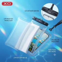 Túi Chống Nước XO Việt Nam KT04 – Chuẩn IPX8 Cho Điện Thoại 8 Inch, Có Mút Xốp Nổi, Kèm Dây Đeo Tiện Lợi | XO KT04 5
