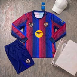 Bộ Quần Áo Bóng Đá CLB Barcelona Mùa 2026/2027, Áo Đá Banh Barca Sân Nhà - Vải Thái Cao Cấp 9
