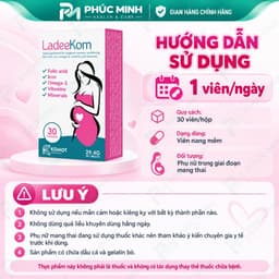 [Chính Hãng] Vitamin Bầu Tổng Hợp LadeeKom Tây Ban Nha - Bổ Sung DHA 250mg, Sắt, Acid Folic Cho Mẹ Bầu (Hộp 30 Viên) 5