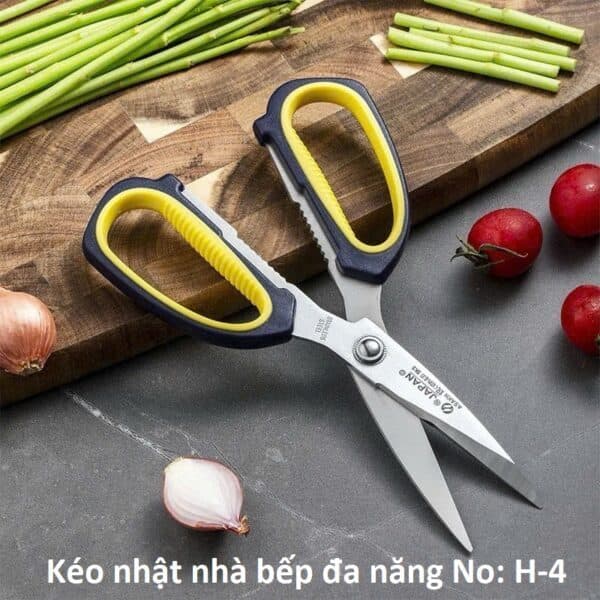 Kéo nhật nhà bếp đa năng No: H-4 và Kéo bổ cơi 21cm/ Kéo Có Nắp Đậy/ Kéo Hình Thoi K6/ Kéo bếp lưỡi răng cưa. LMS