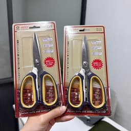 Kéo nhật nhà bếp đa năng No: H-4 và Kéo bổ cơi 21cm/ Kéo Có Nắp Đậy/ Kéo Hình Thoi K6/ Kéo bếp lưỡi răng cưa. LMS 4