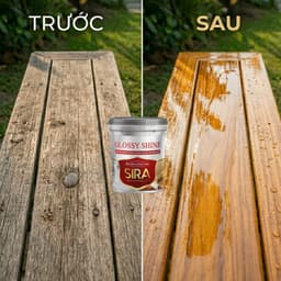 [ Chính Hãng] Sơn SIRA C201 – Sơn Phủ Bóng Gỗ Trong Suốt Cao Cấp SIRA, Chống Ăn Mòn, Bảo Vệ Bề Mặt Gỗ 7