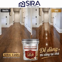 [ Chính Hãng] Sơn SIRA C201 – Sơn Phủ Bóng Gỗ Trong Suốt Cao Cấp SIRA, Chống Ăn Mòn, Bảo Vệ Bề Mặt Gỗ 5