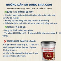 [ Chính Hãng] Sơn SIRA C201 – Sơn Phủ Bóng Gỗ Trong Suốt Cao Cấp SIRA, Chống Ăn Mòn, Bảo Vệ Bề Mặt Gỗ 9
