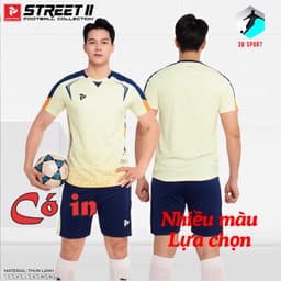 [Chính hãng JustPlay] [Nhận in tên số ]Quần Áo Bóng Đá, Đồ Đá Banh Street II Xanh lông công Vải thun lạnh cao cấp 1