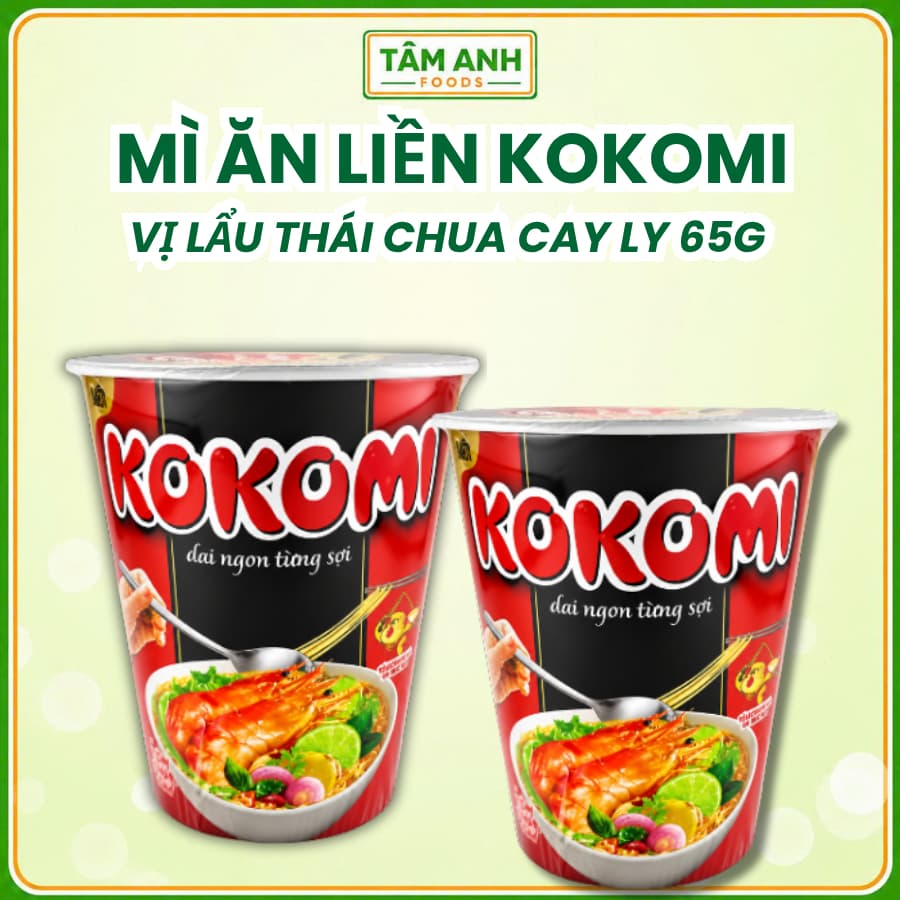 Mì Ly KOKOMI Tôm Chua Cay Hộp 65g