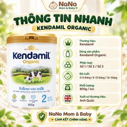 (Tem phụ Vĩnh Kỳ) Sữa Kendamil Organic số 1,2,3 nhập khẩu Anh Quốc chính hãng date mới nhất 2