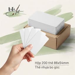 GIÁ SỈ 50-200 Thẻ PVC Trắng In Phun Trực Tiếp, Chống Nước 86x54mm - Thẻ Nhựa Bo Góc Loại Dầy 0.8mm 3