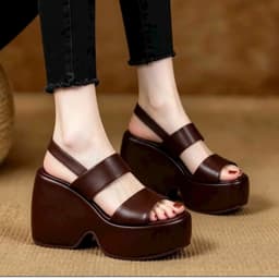 Dép Sandal Đế Xuồng Nữ 2 Quai Hậu Thẳng Tôn Dáng 5