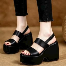Sandal Nữ Đế Xuồng Lượn 2 Quai Hậu Chắc Chắn Sang Trọng 1