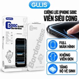 Kính Cường Lực Không Viền Cho iPhone 500C, Miếng Dán Màn Hình Trong Suốt HD, Cường Lực Full Màn Viền Cong 9H Belo Store 1