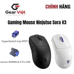 (Gear Việt) Chuột Gaming Ninjutso - Sora V3 - có 8K- Hỗ trợ cầm Claw Grip -Không dây siêu nhẹ cho Game thủ chuyên nghiệp 2