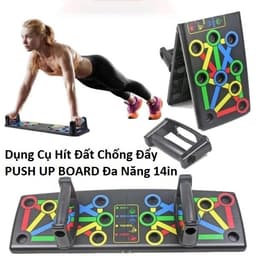 Xà Đơn Treo tường 80-130cm và Dụng Cụ Hít Đất Chống Đẩy PUSH UP BOARD Đa Năng 14in. LMS 8
