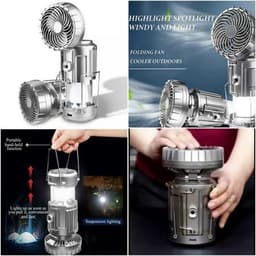 Đèn Bão Kiêm Quạt 9299 Năng Lượng Mặt Trời và Đèn Cắm Trại Năng Lượng Mặt Trời 3in1 SZ-03 1