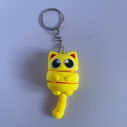 Móc Khóa Mèo Xoắn Mini In 3D Nhựa PLA, Mèo Vàng Mắt To Siêu Cute, Móc Treo Balo Túi Xách Chìa Khóa, Quà Tặng Dễ Thương 2