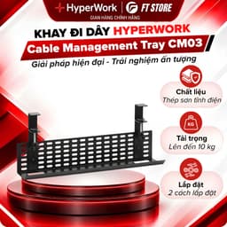Khay Đi Dây HyperWork CM03 Chính Hãng – Giải Pháp Quản Lý Dây Gọn Gàng và Lắp Đặt Dễ Dàng 1