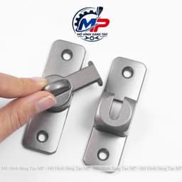 Chốt Khóa Cửa Hợp Kim Nhôm, Chốt Khóa Cửa Mở Góc 90 Độ-180 Độ Kèm Vít Tắc Kê, Lắp Đặt Dể Dàng, KHOA-19 2