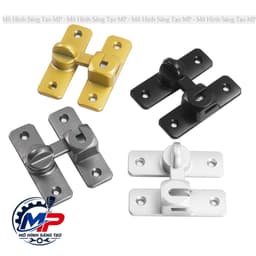 Chốt Khóa Cửa Hợp Kim Nhôm, Chốt Khóa Cửa Mở Góc 90 Độ-180 Độ Kèm Vít Tắc Kê, Lắp Đặt Dể Dàng, KHOA-19 5