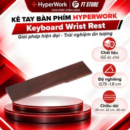 Kê Tay Bàn Phím HyperWork Gỗ Óc Chó WR01 Chính Hãng - Gỗ Walnut Nhập Khẩu Êm Ái, Chống Mỏi Cổ Tay 1