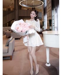 TRAN ALI ĐẦM REN XÒE NƠ NGỰC THỜI TRANG THIẾT KẾ 2