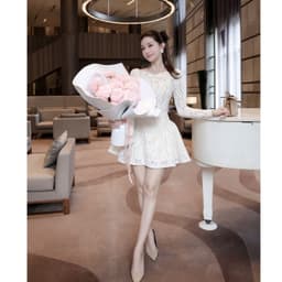 TRAN ALI ĐẦM REN XÒE NƠ NGỰC THỜI TRANG THIẾT KẾ 6