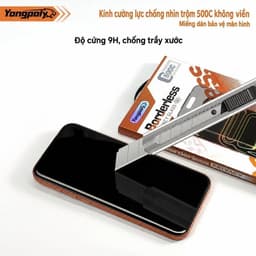 Kính Cường Lực Không Viền Cho iPhone 500C, Miếng Dán Màn Hình Trong Suốt HD, Cường Lực Full Màn Viền Cong 9H Belo Store 8