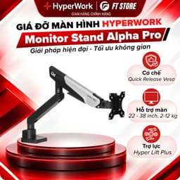 Giá Đỡ Màn Hình Máy Tính HyperWork Alpha Pro Tải Trọng 2-12kg, Hỗ Trợ Màn 22-38",  Hyper Lift Plus 1