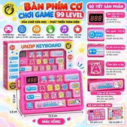 Đồ Chơi Bàn Phím POP IT 4 Chế Độ, 999 Cấp Độ, Máy Game Mini Xả Stress Hình Hoạt Hình Dễ Thương Cho Bé 2