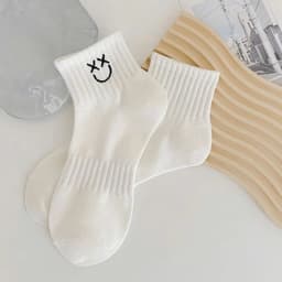 [Peinn] Túi 10 đôi tất cổ cao mặt cười xanh TT54 7