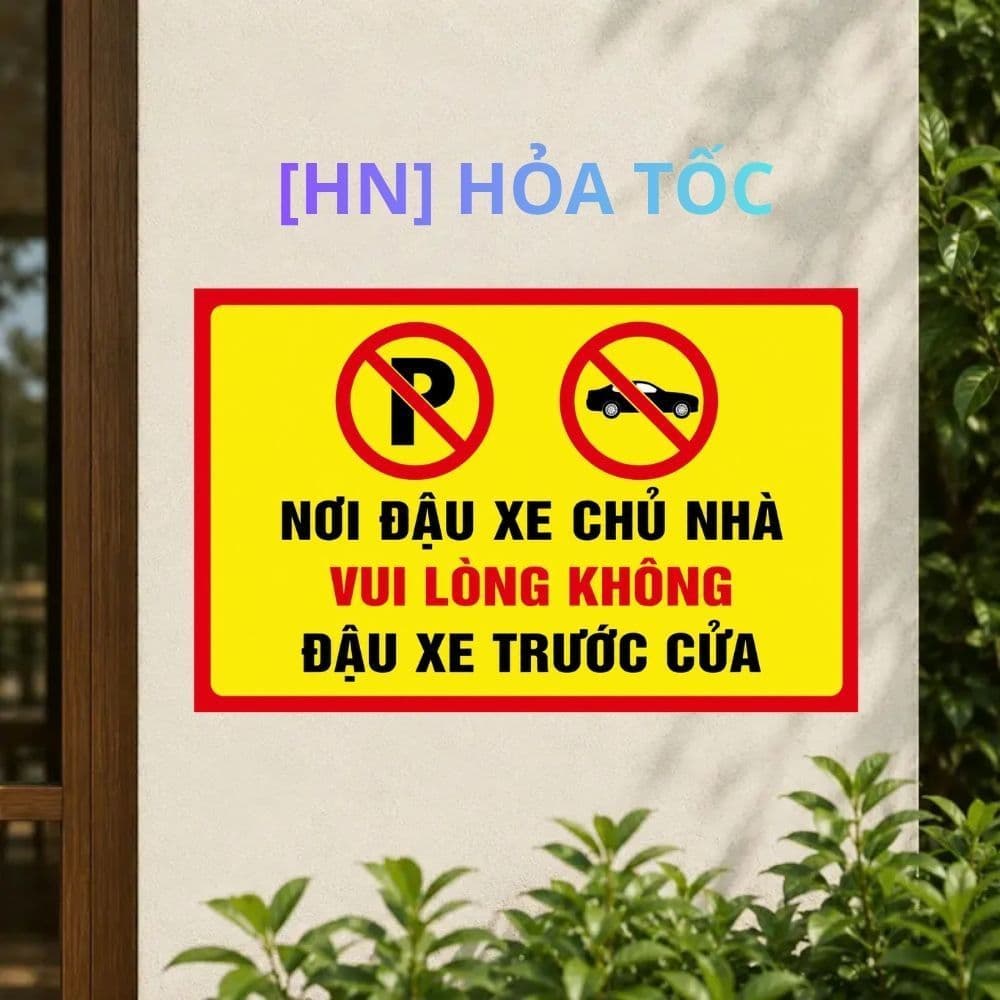 [Hỏa Tốc] Biển Báo Vui Lòng Không Đỗ Xe Trước Cổng Có Xe Ra Vào Thường Xuyên Chất Liệu Aluminium