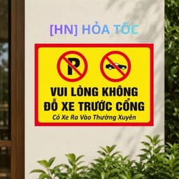 [Hỏa Tốc] Biển Báo "Vui Lòng Không Đỗ Xe Trước Cổng - Có Xe Ra Vào Thường Xuyên 1