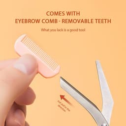 Kéo Tỉa Lông Mày Brow Glass và Bộ 3 Dao Cạo Lông Mày, Tóc Mái, Lông 6