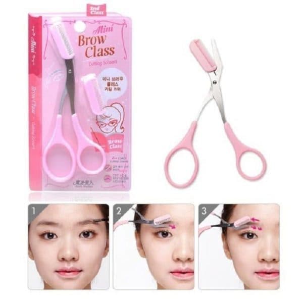 Kéo Tỉa Lông Mày Brow Glass và Bộ 3 Dao Cạo Lông Mày, Tóc Mái, Lông