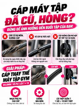 Dây cáp 5.8mm PA chuyên dụng cho máy tập gym(vỏ bọc PA) 8