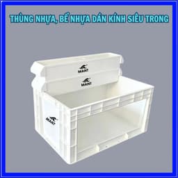 Bể Nhựa Dán Kính, Thùng Nhựa Cao Cấp Nuôi Cá Cảnh, Rùa Cảnh. Kính Mặt Siêu Trong Size 40-60cm 7
