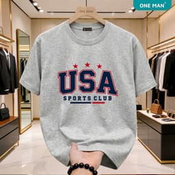 Áo thun cổ tròn ONE MAN graphic premium chất cotton mềm mại, thoáng khí và thấm hút mồ hôi hình in USA cực đẹp AP561 2