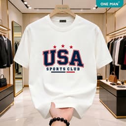 Áo thun cổ tròn ONE MAN graphic premium chất cotton mềm mại, thoáng khí và thấm hút mồ hôi hình in USA cực đẹp AP561 1