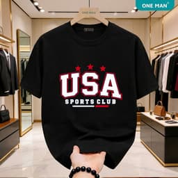 Áo thun cổ tròn ONE MAN graphic premium chất cotton mềm mại, thoáng khí và thấm hút mồ hôi hình in USA cực đẹp AP561 8