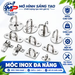 Móc Treo Trần, Treo Tường - Móc Chữ U, Chữ J Đa Năng, Dùng Treo Quạt Trần, Võng, Và Các Đồ Gia Dụng Khác MT-11 1