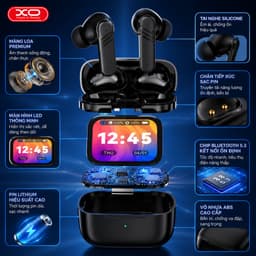 Tai Nghe Bluetooth XO Việt Nam X50 – Chống Ồn ANC, Màn Hình Cảm Ứng,Pin18H, Kháng Nước IPX4 | XO X50 6