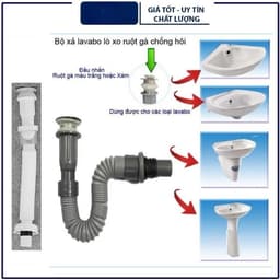 Bộ ống xả nút ruột gà bồn rửa chén, lavabo dài 113cm 2
