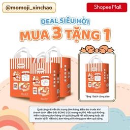 [DEAL XINH] Combo 3 Tã Bỉm Dán/Quần Momoji Air Dry+ NB/S/M/L/XL/XXL/XXXL Êm Mềm Mịn, Siêu Mỏng, Siêu Khô Thoáng, An Toàn 1