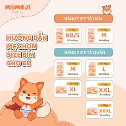 Tã Dán Momoji Extra Soft NB/S/M/L/XL/XXL/XXXL Mềm Mại, Siêu Mỏng Thoáng, Siêu Thấm Hút, An Toàn Cho Bé 7