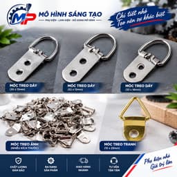 (10 Cái & 20 Cái) Móc Treo Ảnh Kim Loại, Pat Treo Khung Tranh, Phụ Kiện Lắp Ráp và Trang Trí MT-12 2