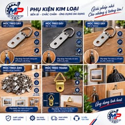 (10 Cái & 20 Cái) Móc Treo Ảnh Kim Loại, Pat Treo Khung Tranh, Phụ Kiện Lắp Ráp và Trang Trí MT-12 1