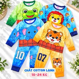 (Hàng loại đẹp)Sét đồ thu đông kiểu bé trai dễ thương, đồ bé trai tay dài chất cotton lạnh mềm mát 17-24kg 8