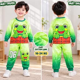 (Hàng loại đẹp)Sét đồ thu đông kiểu bé trai dễ thương, đồ bé trai tay dài chất cotton lạnh mềm mát 17-24kg 7