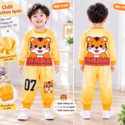(Hàng loại đẹp)Sét đồ thu đông kiểu bé trai dễ thương, đồ bé trai tay dài chất cotton lạnh mềm mát 17-24kg 5